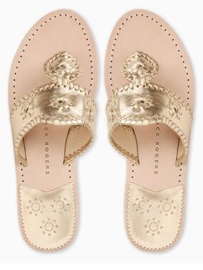 Jack Rogers Original Jacks flat sandal in platinum - size 6.5